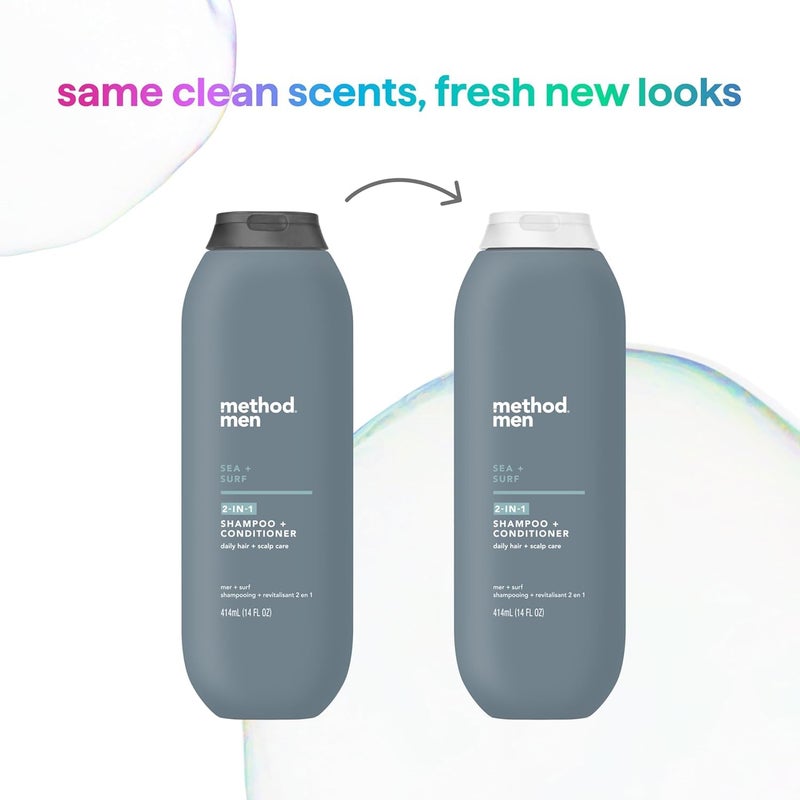 Method Men 2-in-1 Shampoo + Conditioner; Sea + Surf; Pack Of 6; Sea & Surf; 6 Count - Image 4